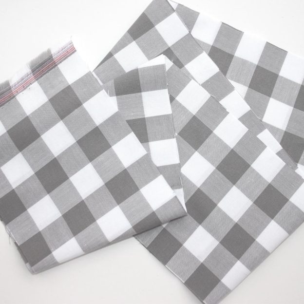 Grey and White 17mm Gingham – Ditto Fabrics