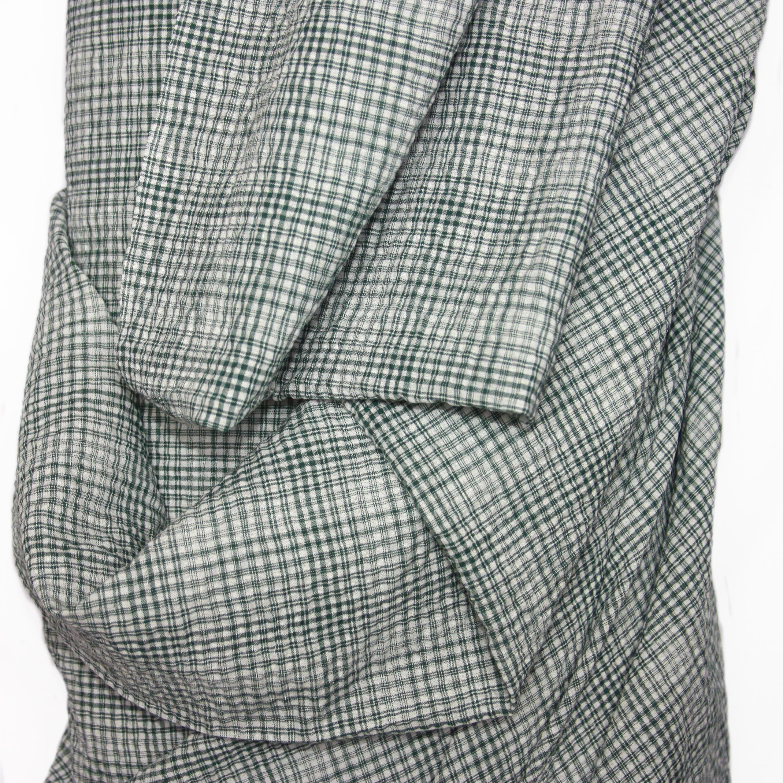 Green Seersucker Check – Ditto Fabrics